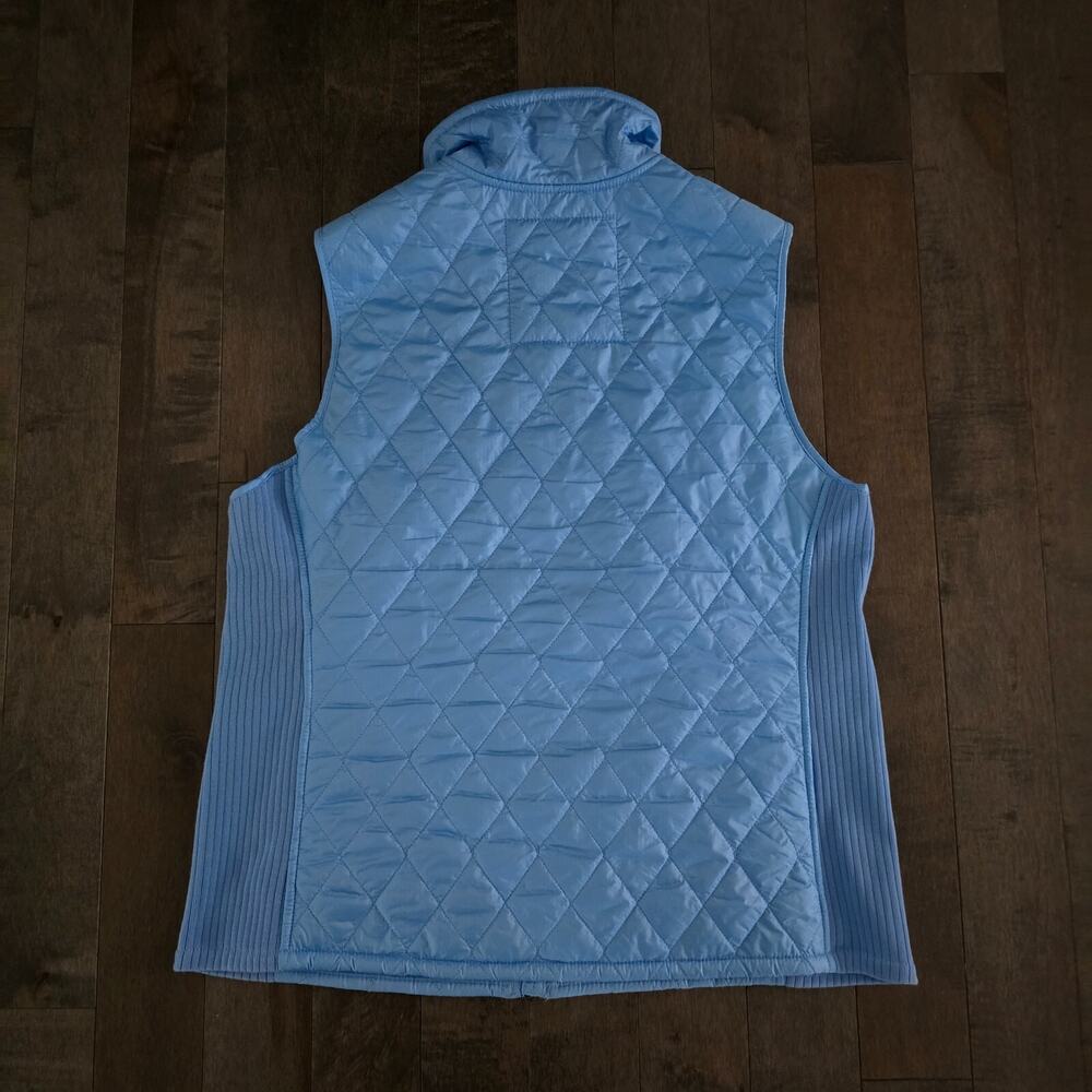 LL Bean Mountain Classic Puffer Vest Womens Large L Blue Quilted Lightweight - Picture 8 of 9